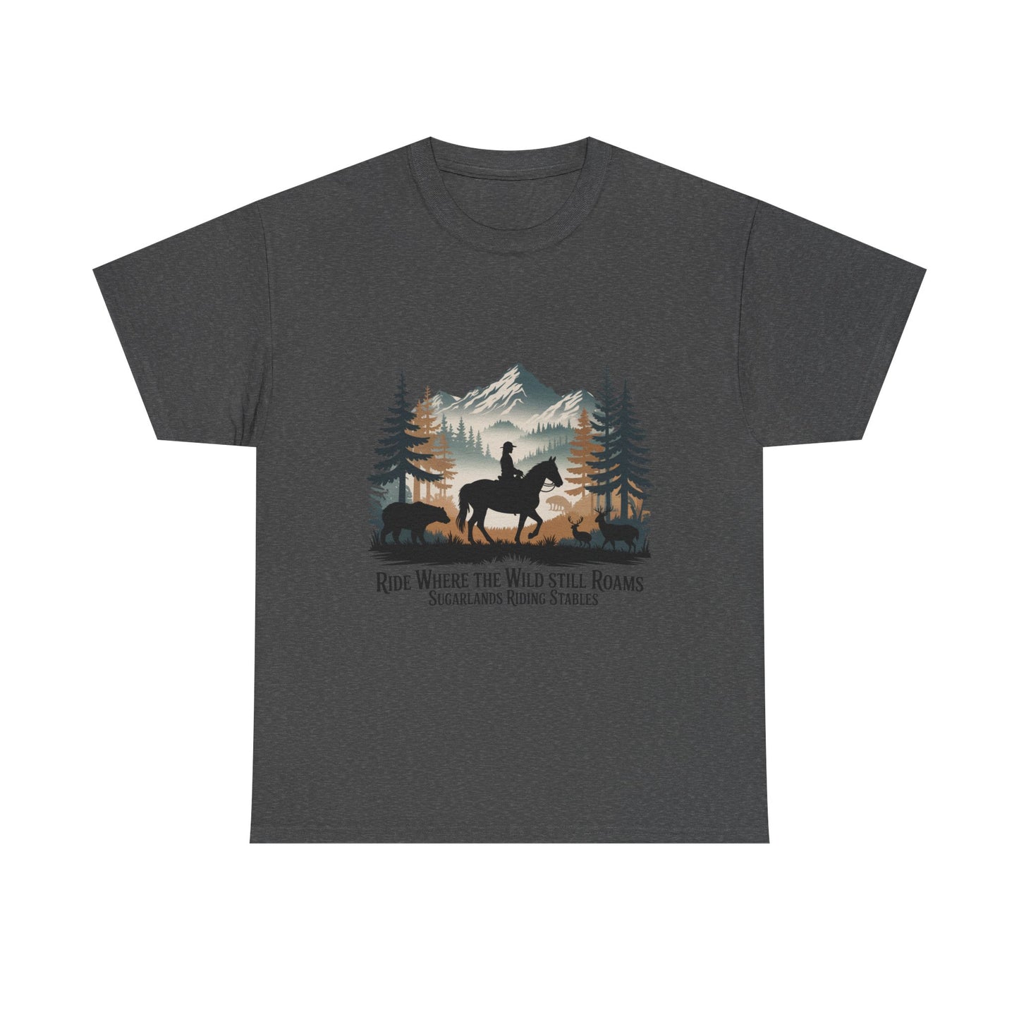 Ride Where the Wild Still Roams T-Shirt – Sugarlands Riding Stables Gatlinburg Tennessee Wildlife Tee