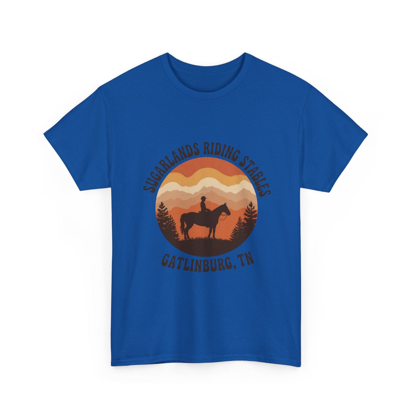 Sugarlands Riding Stables T-Shirt – Gatlinburg Tennessee Sunset Smoky Mountains Tee
