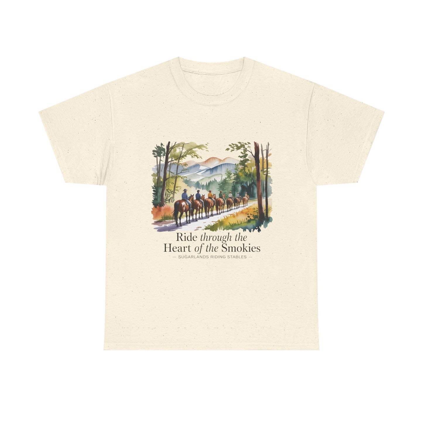 Ride Through the Heart of the Smokies T-Shirt – Sugarlands Riding Stables Gatlinburg TN Tee