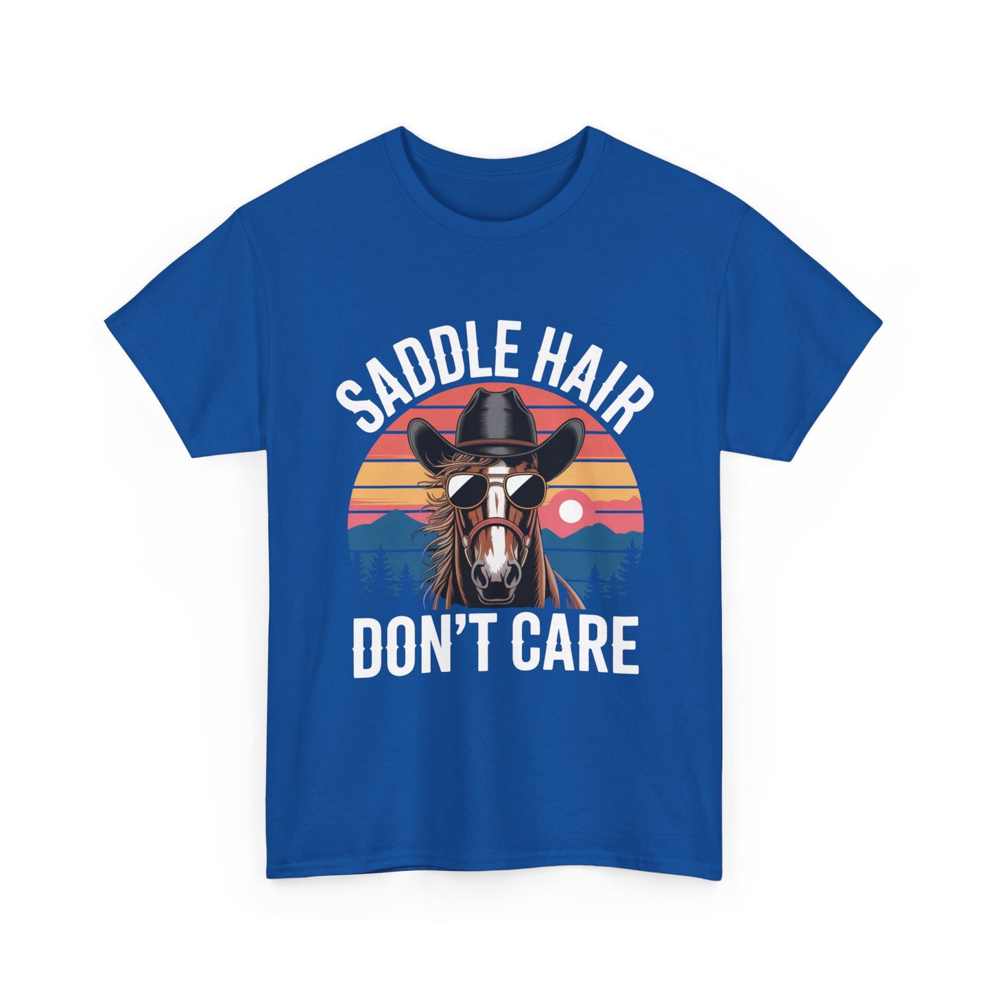 Saddle Hair Don't Care Horse Shirt – Funny Western Horse Lover Tee