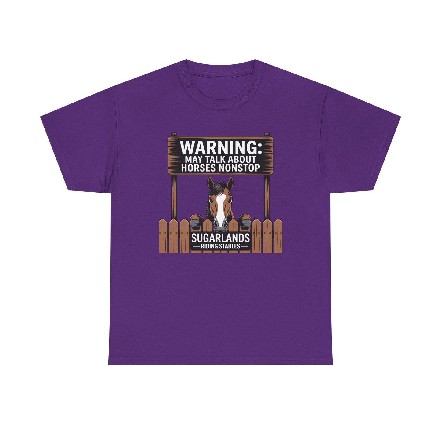 Horse Lover T‑Shirt — "Warning: May Talk About Horses Nonstop" Graphic Tee