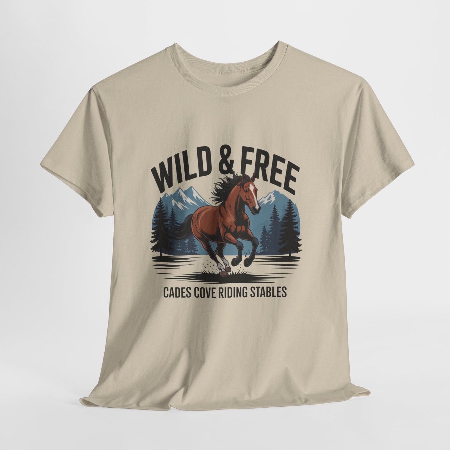 Wild & Free Cades Cove Riding Stables Shirt – Horse Lover Smoky Mountains Tee