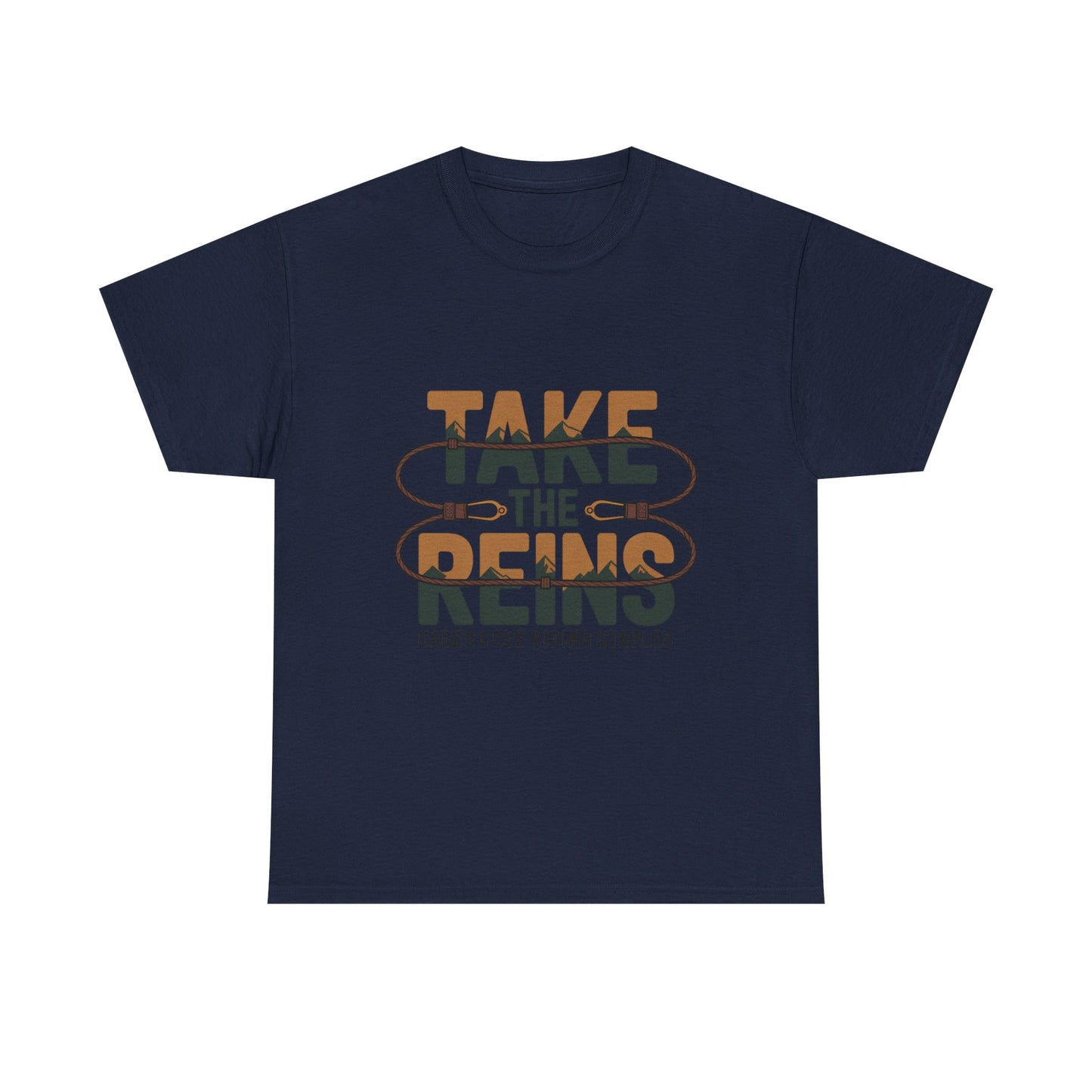 Take the Reins T-Shirt – Cades Cove Riding Stables Smoky Mountains Horseback Riding Tee