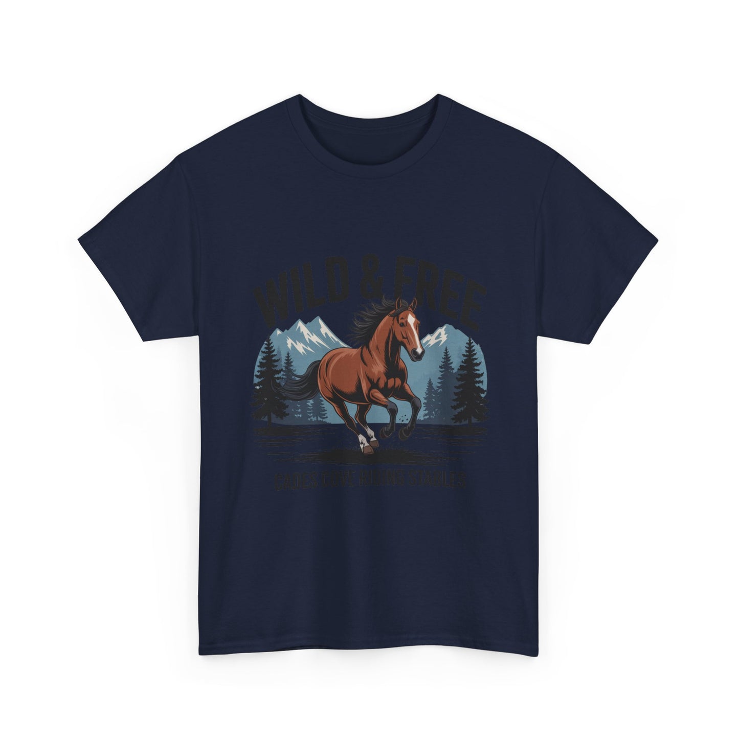 Wild & Free Cades Cove Riding Stables Shirt – Horse Lover Smoky Mountains Tee