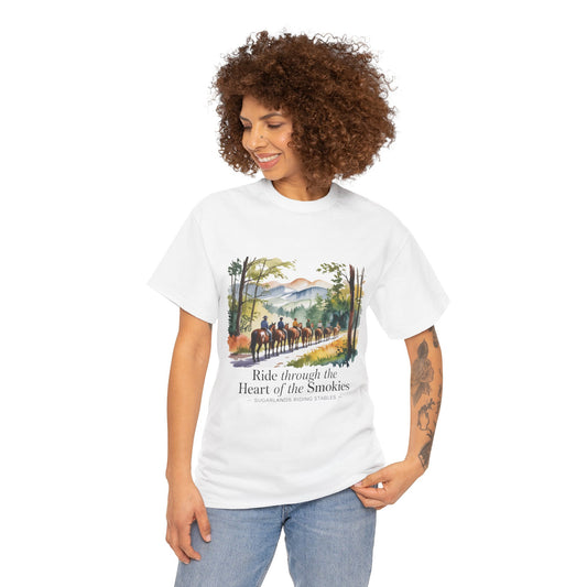 Ride Through the Heart of the Smokies T-Shirt – Sugarlands Riding Stables Gatlinburg TN Tee
