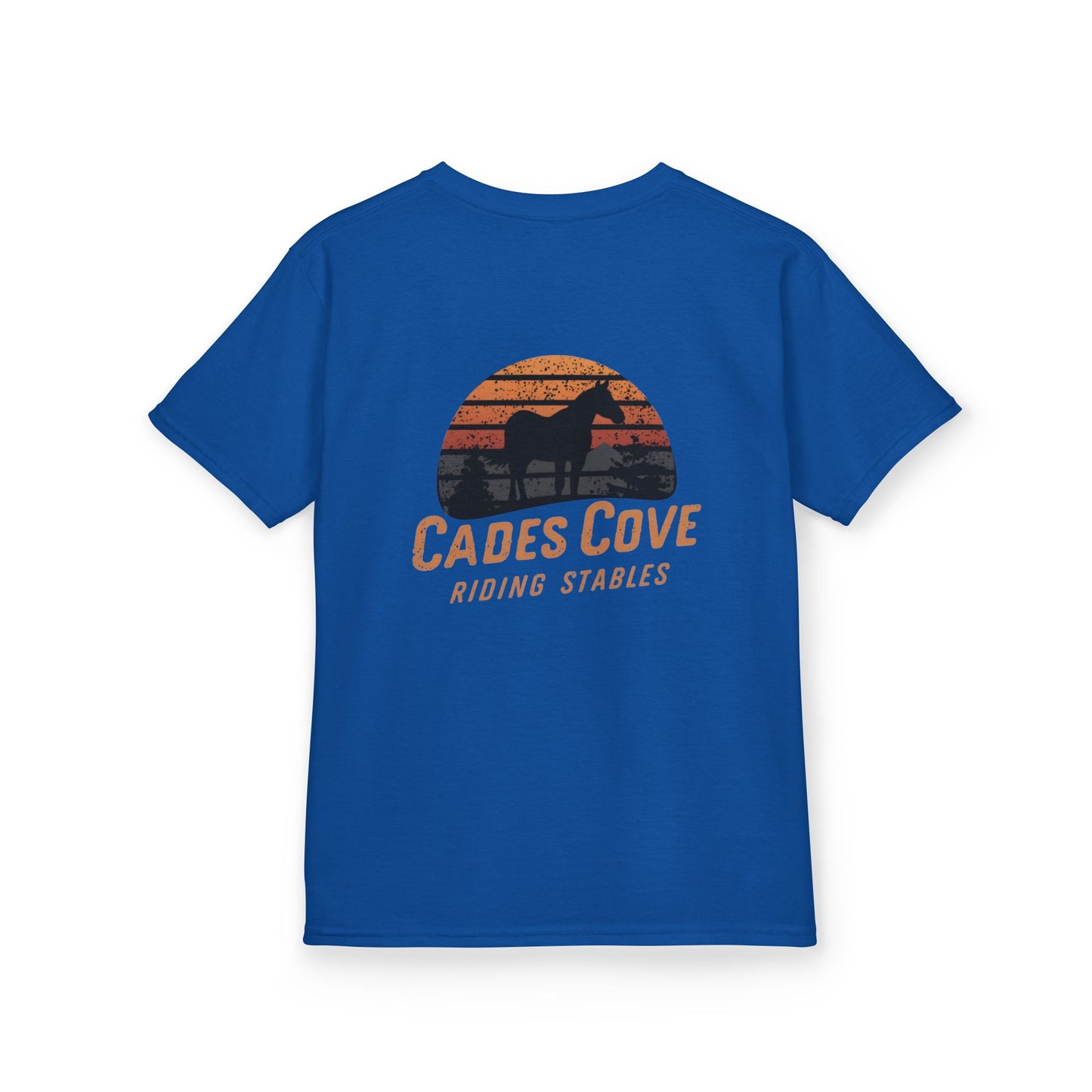 Cades Cove Riding Stables Retro Sunset Kids Heavy Cotton™ Tee