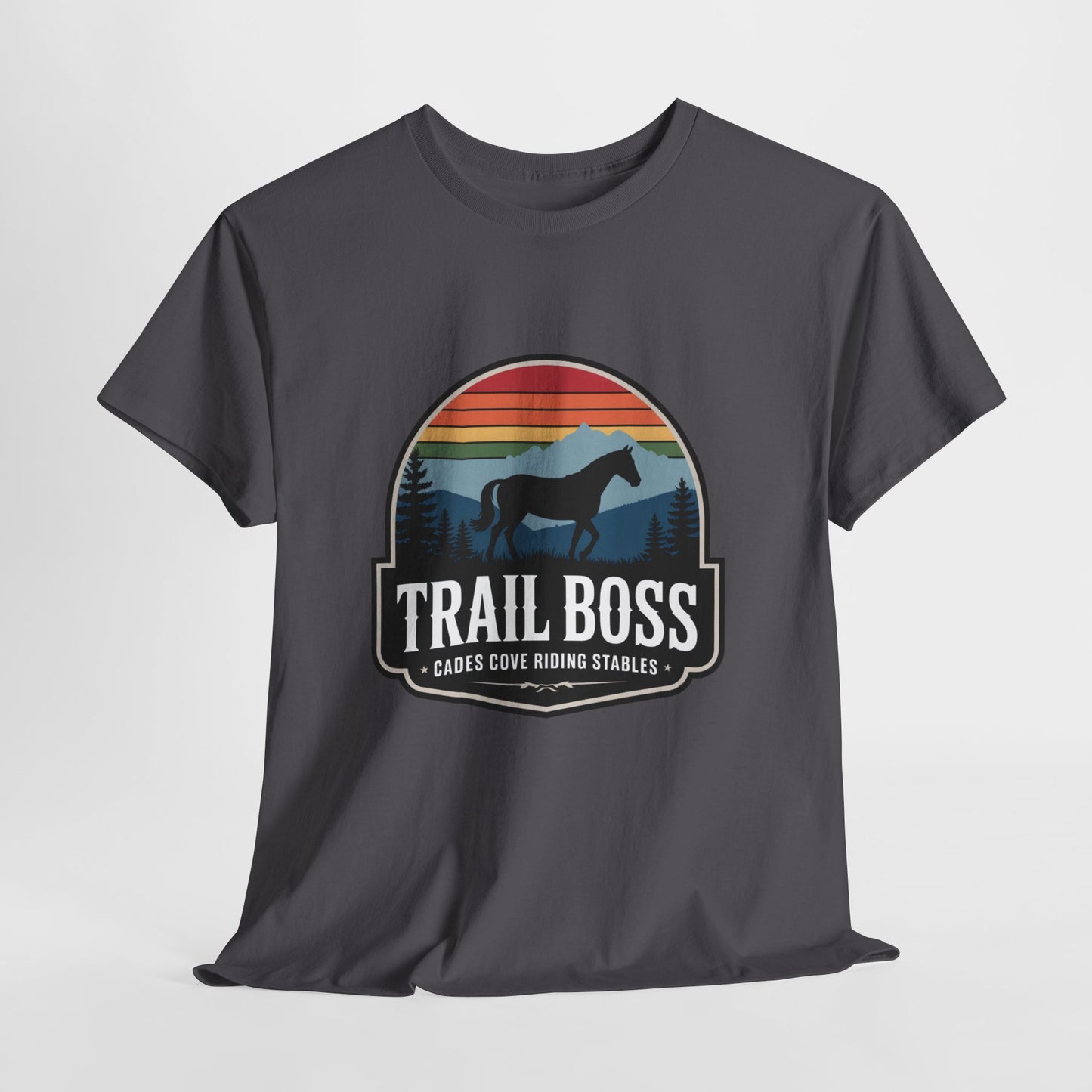 Trail Boss Cades Cove Riding Stables Shirt – Vintage Horseback Riding Smoky Mountains Tee