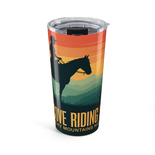 Cades Cove Horseback Rider Tumbler 20oz