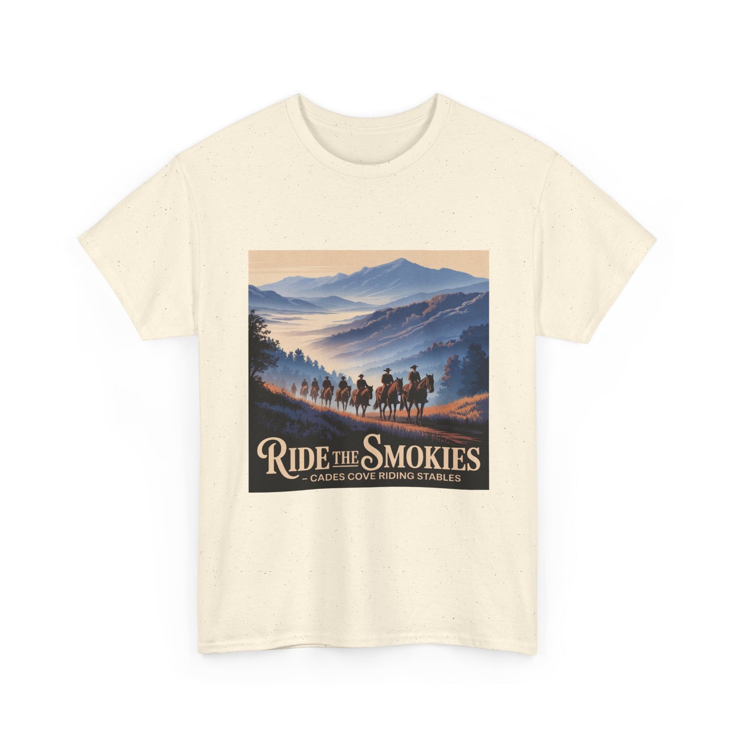 Ride the Smokies T-Shirt – Cades Cove Riding Stables Smoky Mountains Horseback Riding Tee