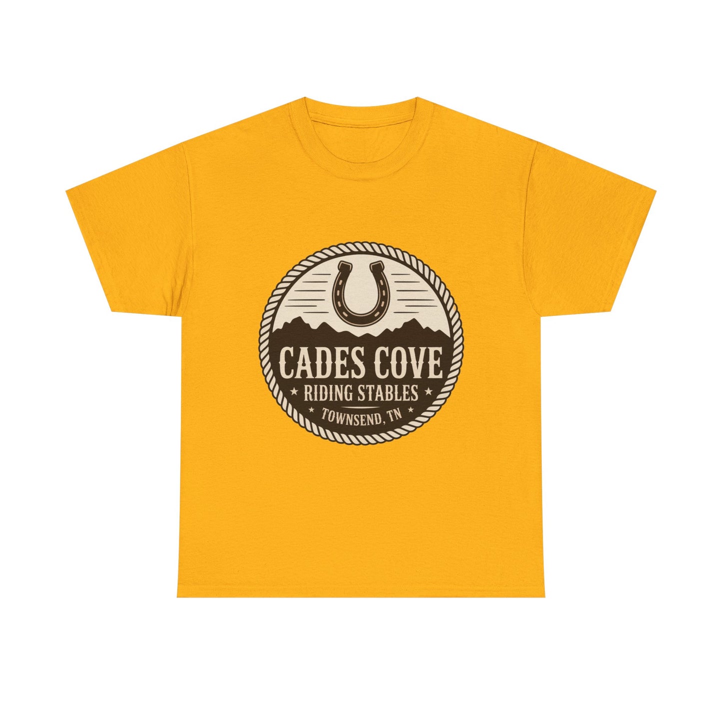 Cades Cove Riding Stables Townsend TN T-Shirt – Smoky Mountains Western Logo Tee