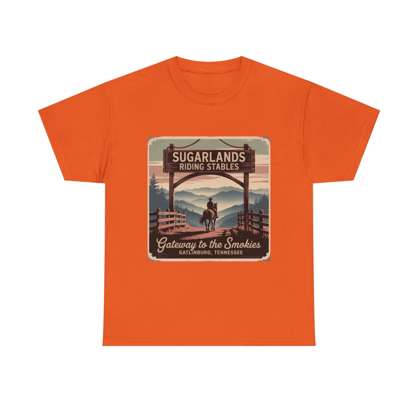 Sugarlands Riding Stables T-Shirt – Gateway to the Smokies Gatlinburg Tennessee Horseback Tee
