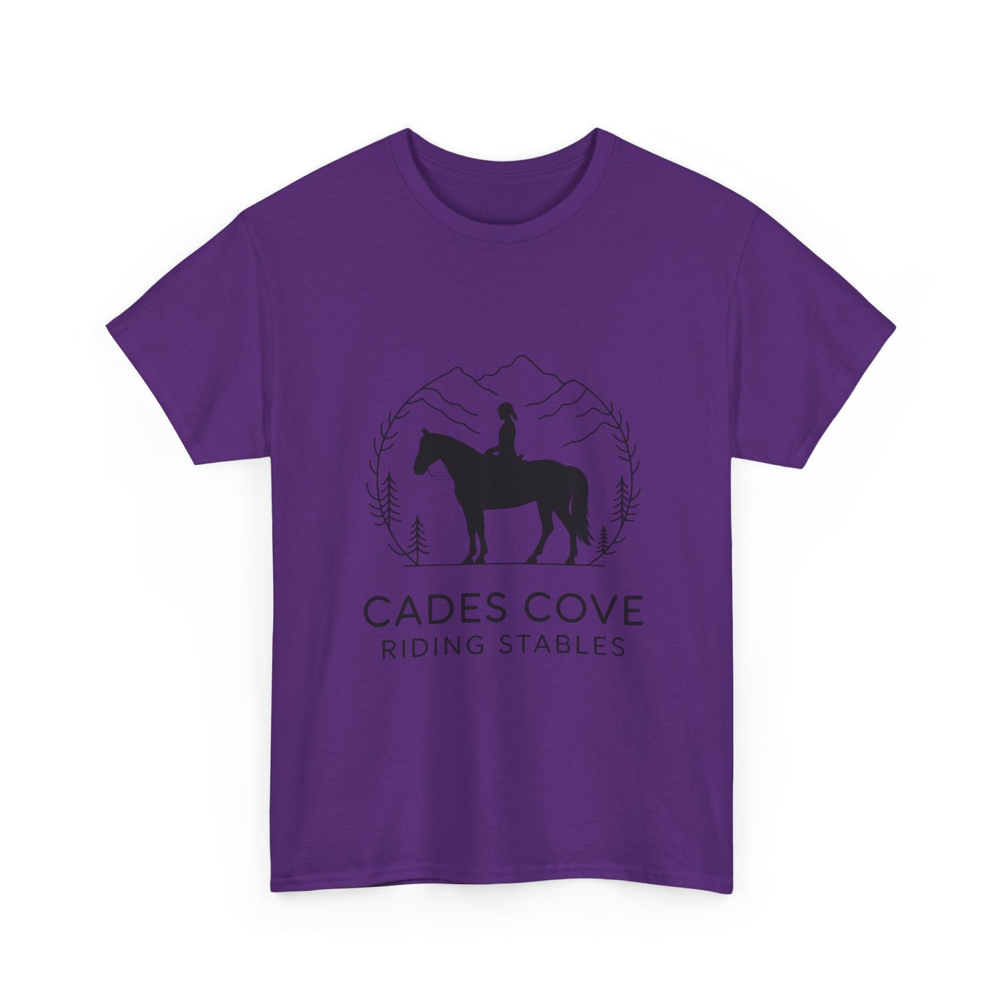 Cades Cove Riding Stables Minimalist T-Shirt – Smoky Mountains Horseback Silhouette Tee