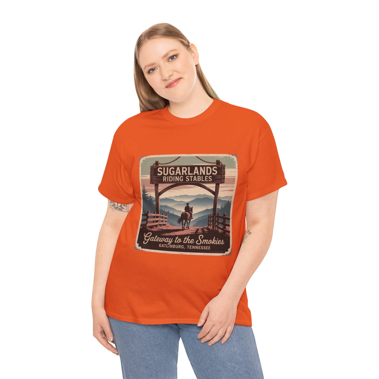 Gateway to the Smokies T-Shirt – Sugarlands Riding Stables Gatlinburg Tennessee Horseback Tee