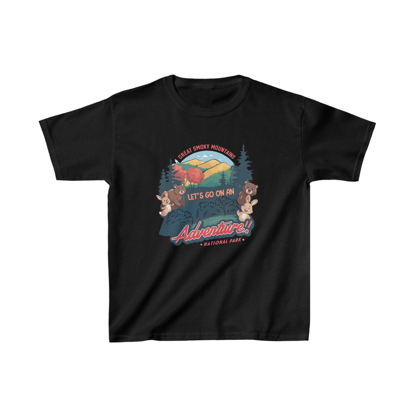 Great Smoky Mountains National Park Lets Go on an Adventure Kids Heavy Cotton™ Tee
