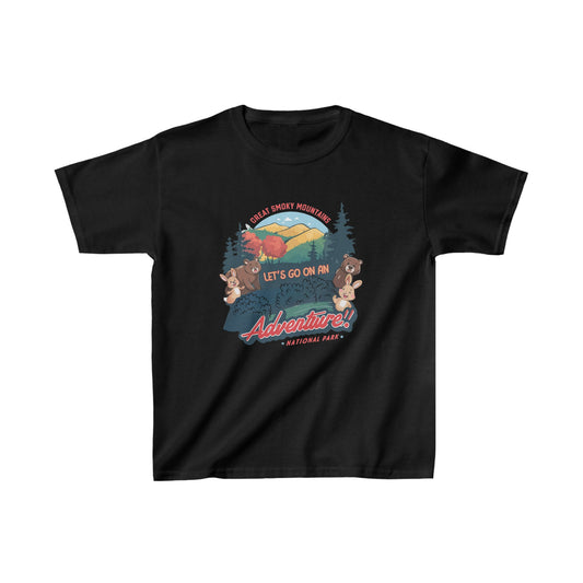 Great Smoky Mountains National Park Lets Go on an Adventure Kids Heavy Cotton™ Tee