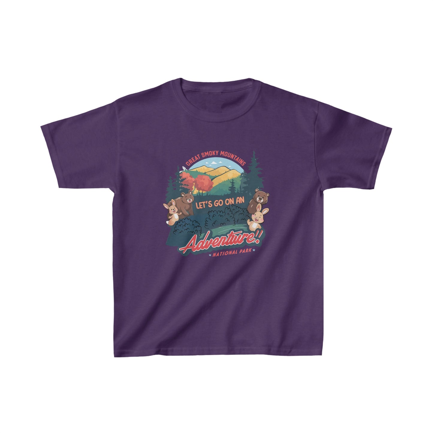 Great Smoky Mountains National Park Lets Go on an Adventure Kids Heavy Cotton™ Tee