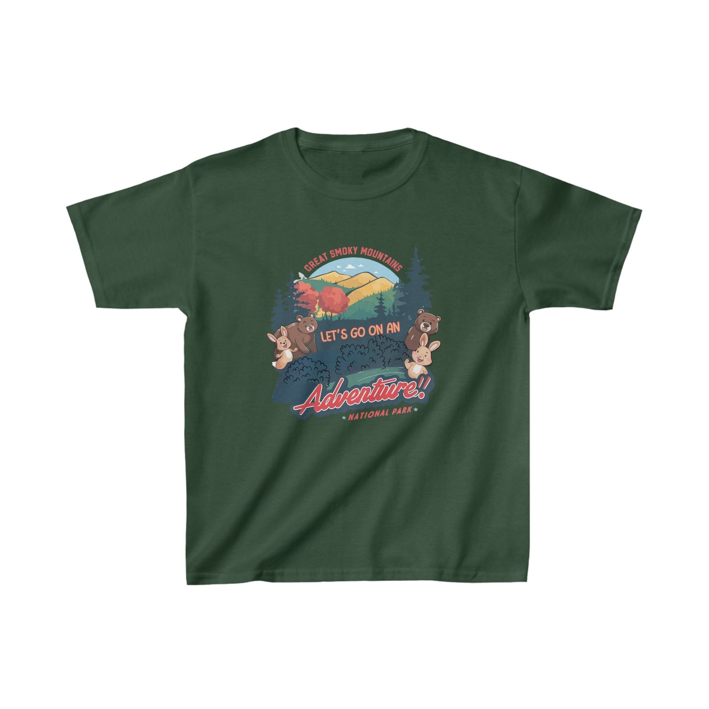 Great Smoky Mountains National Park Lets Go on an Adventure Kids Heavy Cotton™ Tee