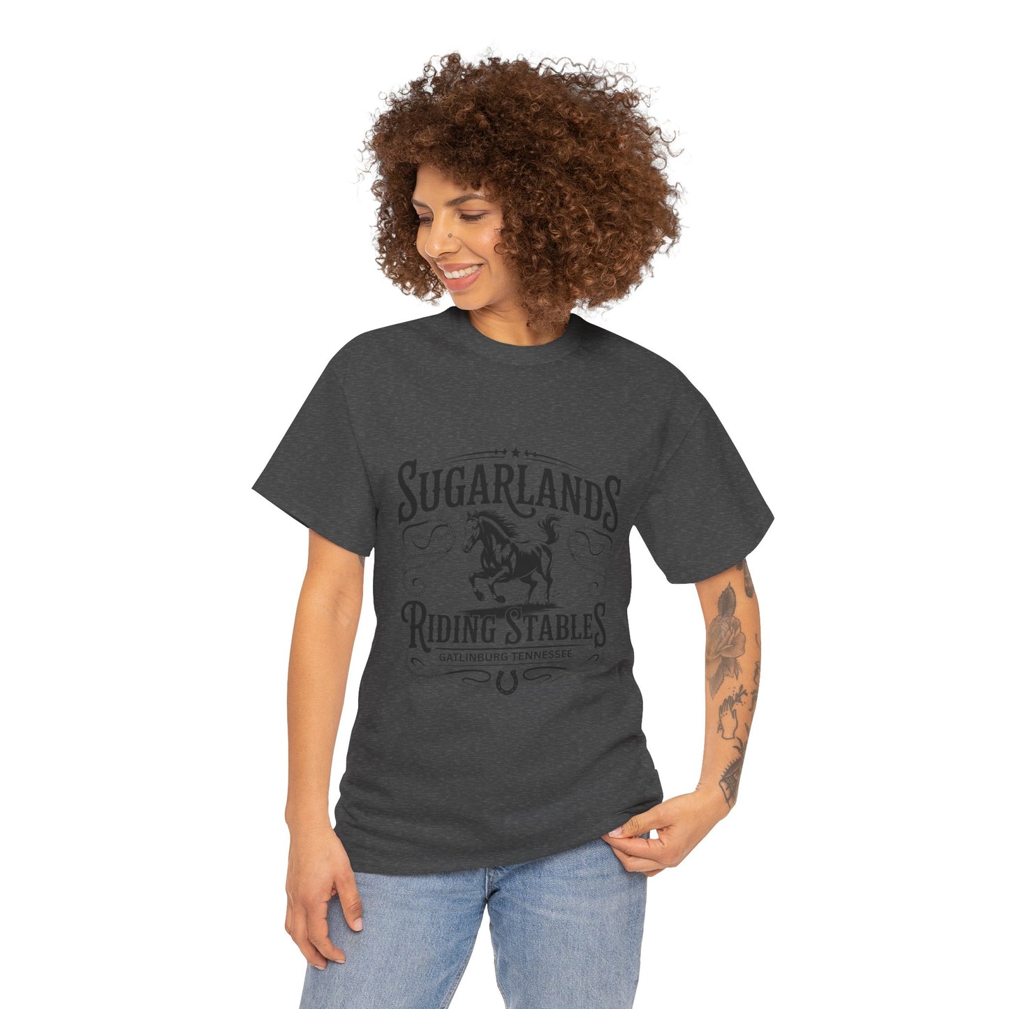 Sugarlands Riding Stables T-Shirt – Western Horse Design Gatlinburg Tennessee