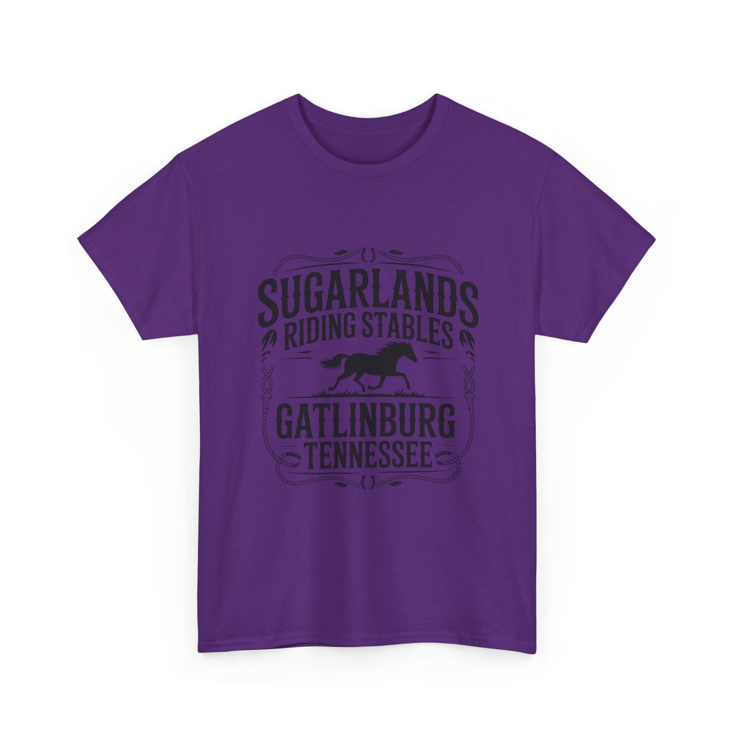 Sugarlands Riding Stables T-Shirt – Gatlinburg Tennessee Horseshoe Western Logo Tee