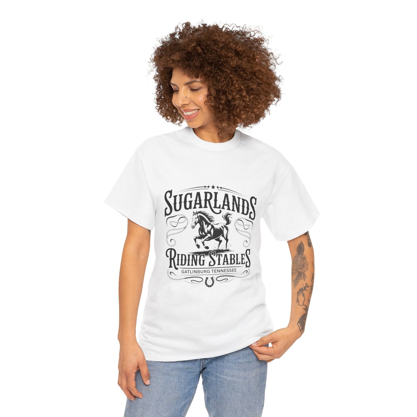 Sugarlands Riding Stables T-Shirt – Western Horse Design Gatlinburg Tennessee