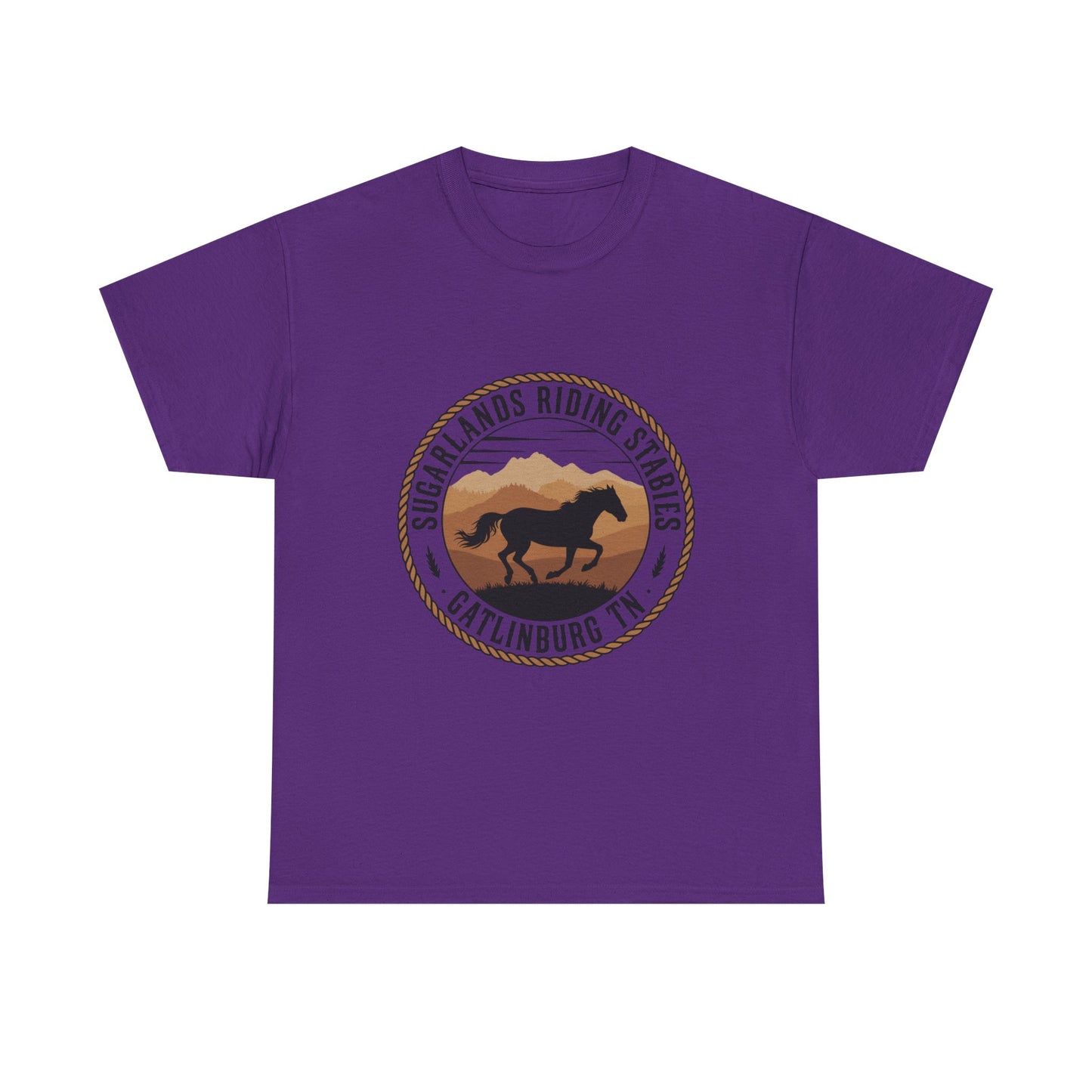 Sugarlands Riding Stables T-Shirt – Gatlinburg Tennessee Running Horse Western Emblem Tee