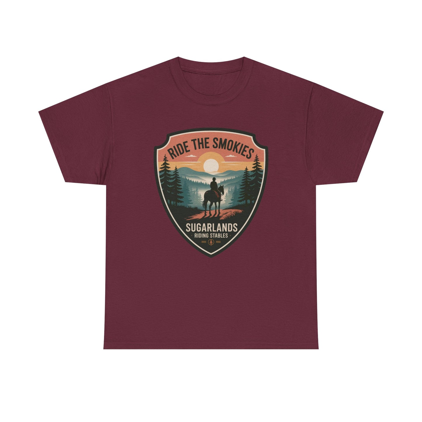 Ride The Smokies Sugarlands Riding Stables Shirt – Great Smoky Mountains Horseback Riding Tee