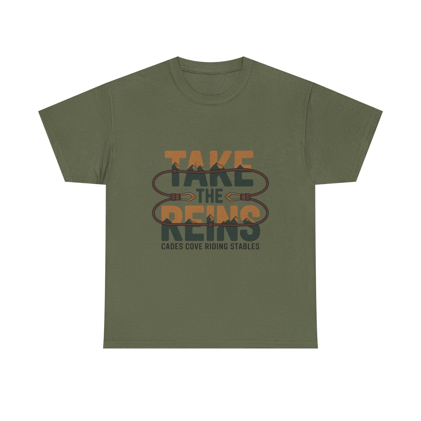 Take the Reins T-Shirt – Cades Cove Riding Stables Smoky Mountains Horseback Riding Tee