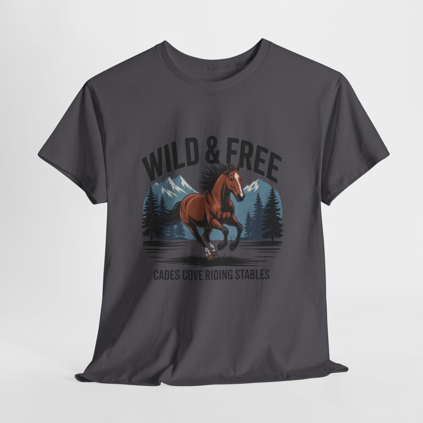 Wild & Free Cades Cove Riding Stables Shirt – Horse Lover Smoky Mountains Tee