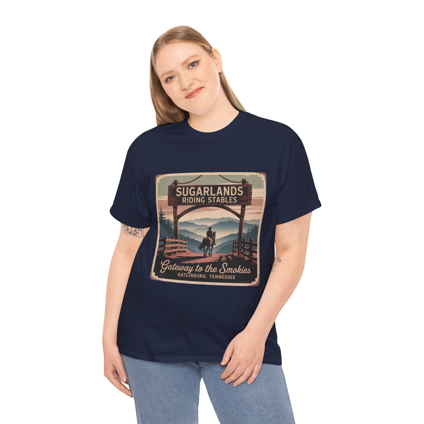 Gateway to the Smokies T-Shirt – Sugarlands Riding Stables Gatlinburg Tennessee Horseback Tee