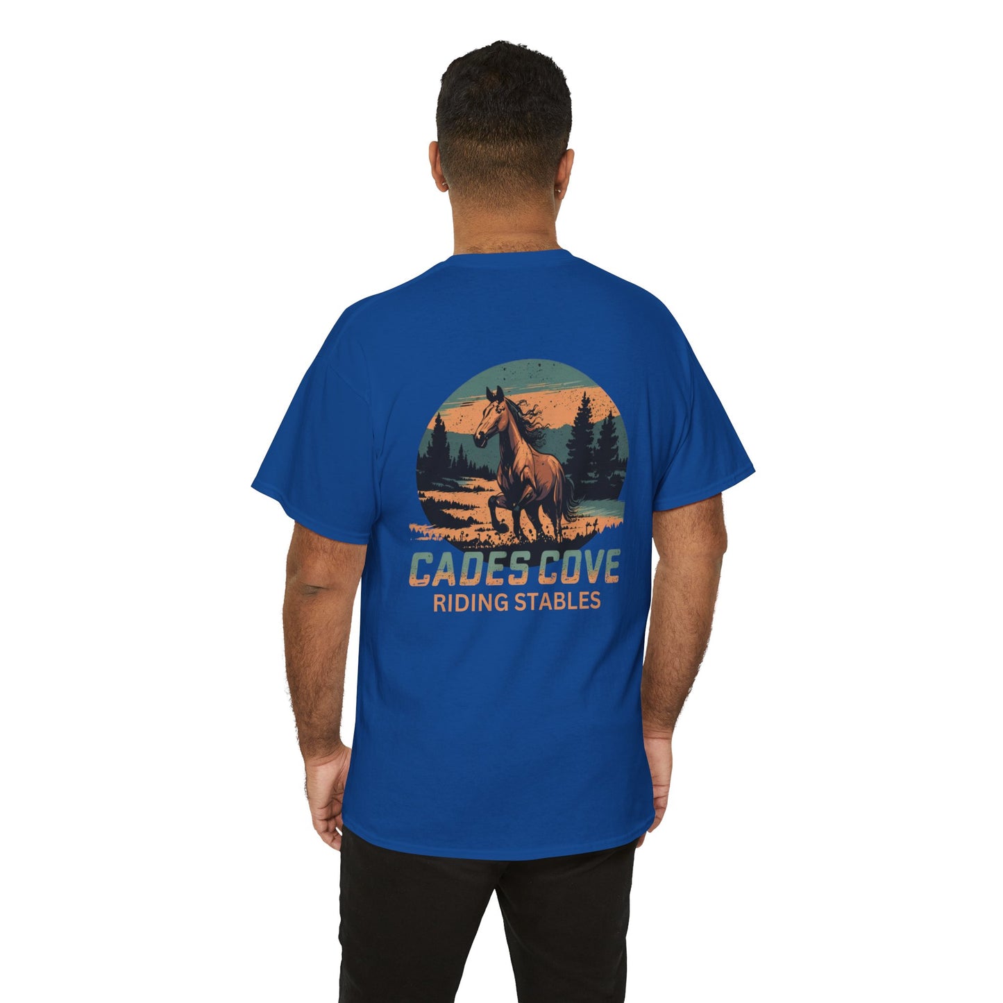 Cades Cove Riding Stables River Horse Unisex Heavy Cotton Tee