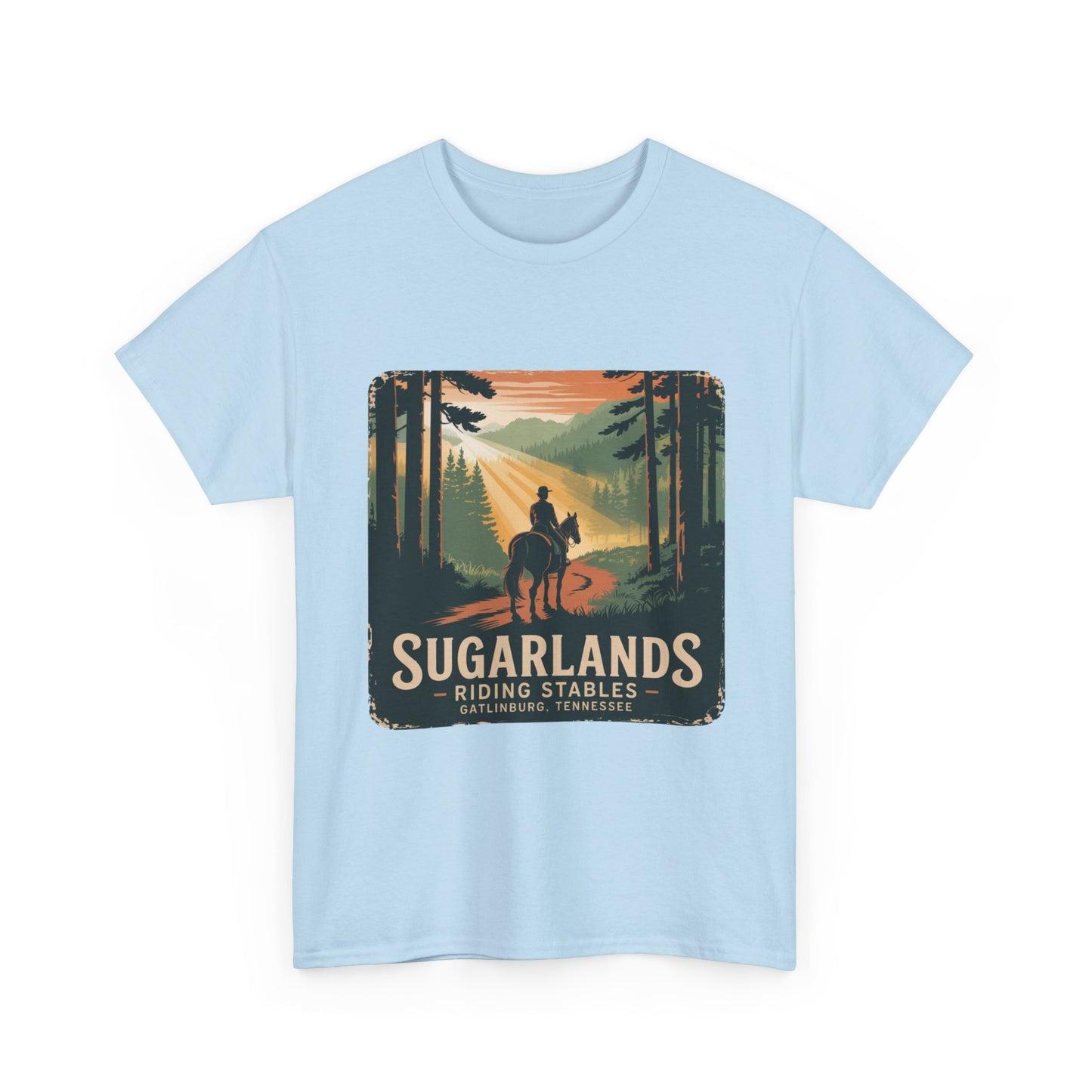 Sugarlands Riding Stables T-Shirt – Gatlinburg Tennessee Scenic Smoky Mountains Trail Tee