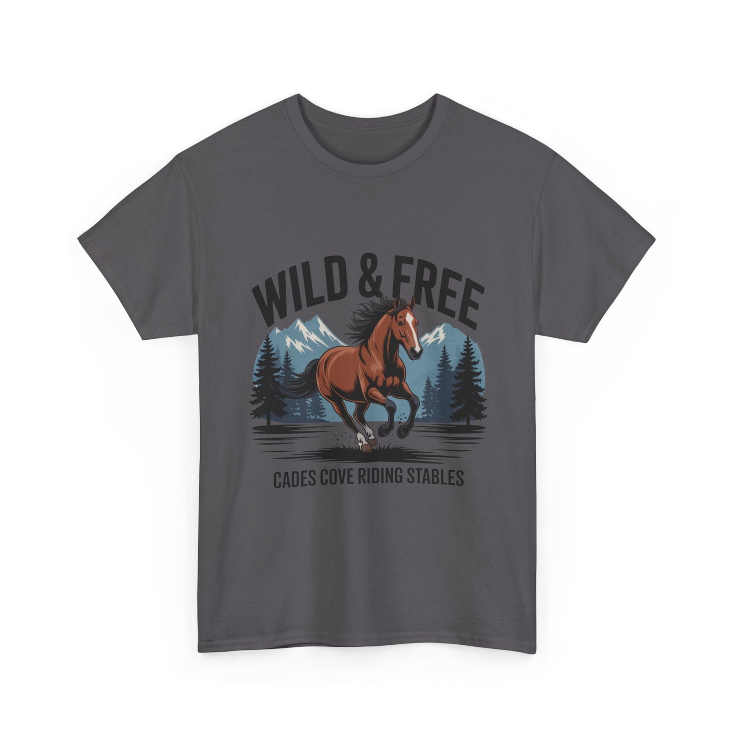 Wild & Free Cades Cove Riding Stables Shirt – Horse Lover Smoky Mountains Tee