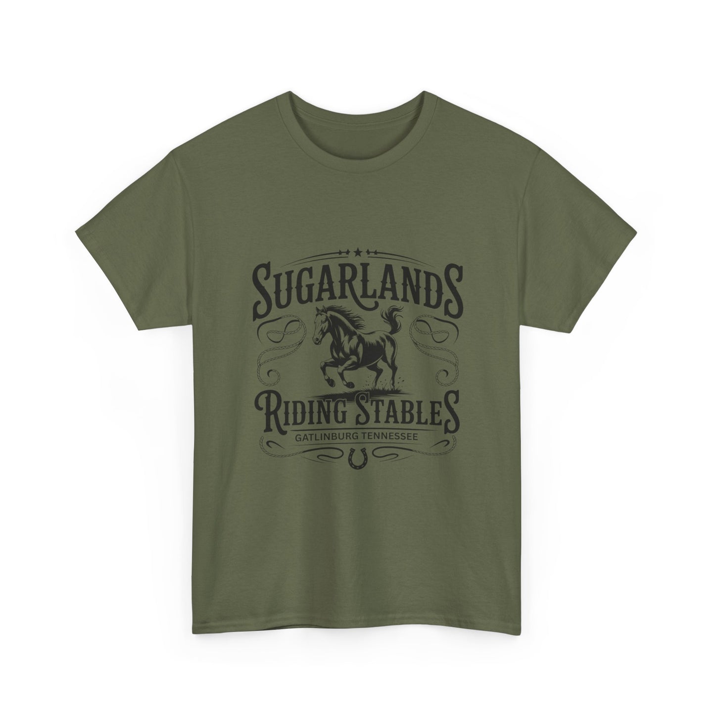 Sugarlands Riding Stables T-Shirt – Western Horse Design Gatlinburg Tennessee