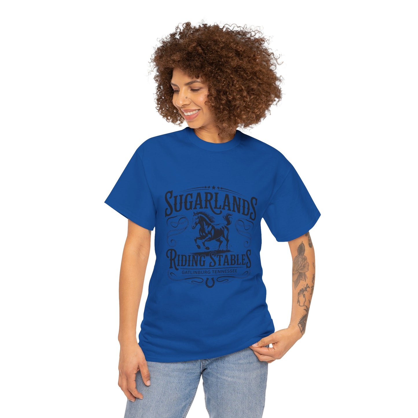 Vintage Sugarlands Riding Stables T-Shirt – Western Horse Design Gatlinburg Tennessee
