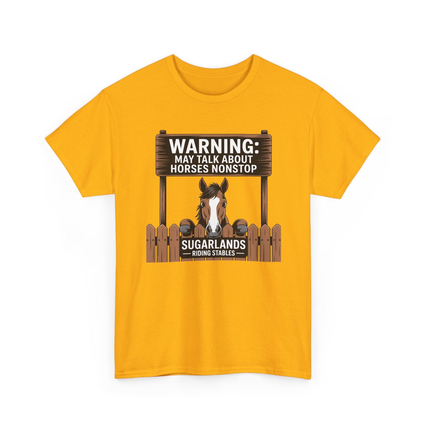 Horse Lover T‑Shirt — "Warning: May Talk About Horses Nonstop" Graphic Tee