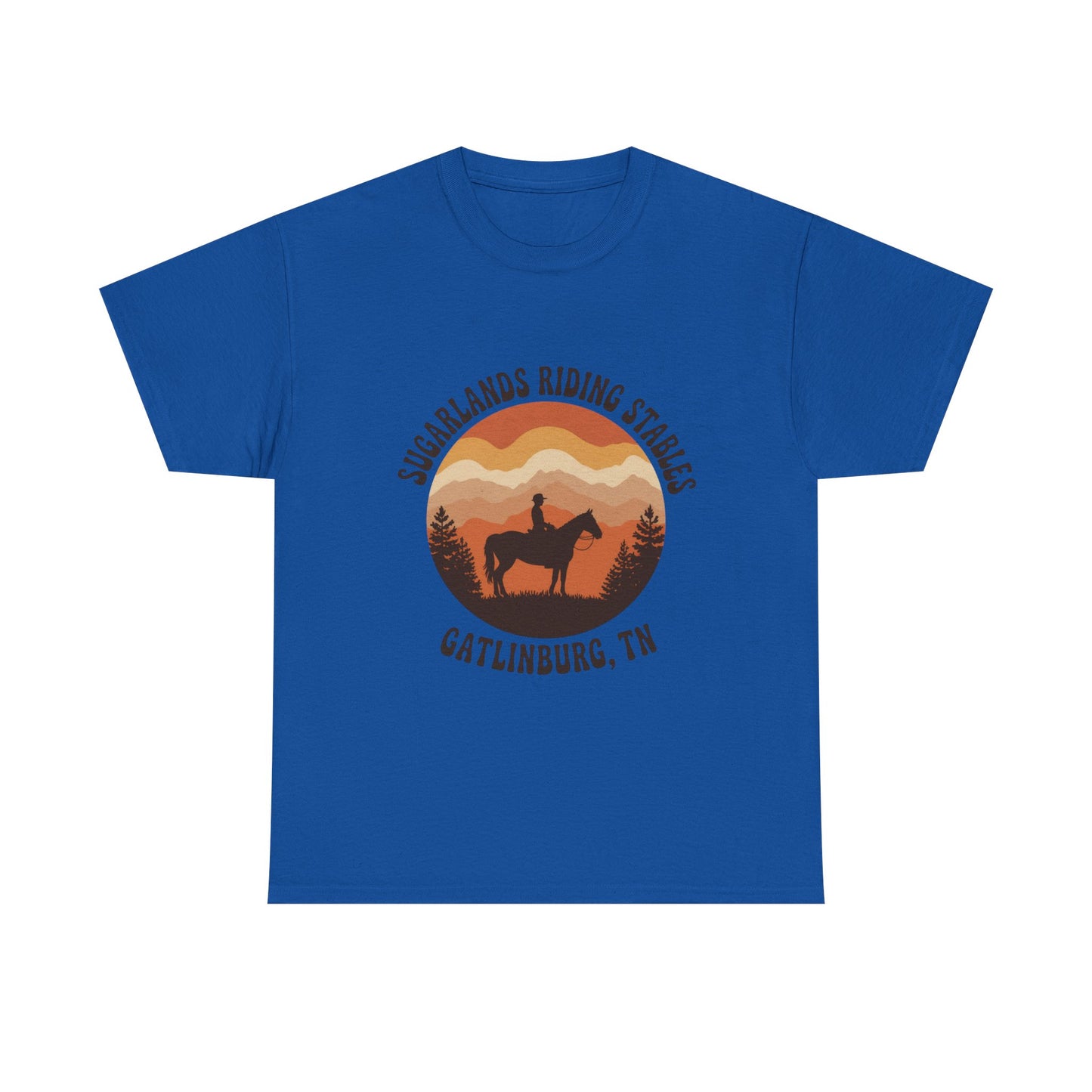 Sugarlands Riding Stables T-Shirt – Gatlinburg Tennessee Sunset Smoky Mountains Tee