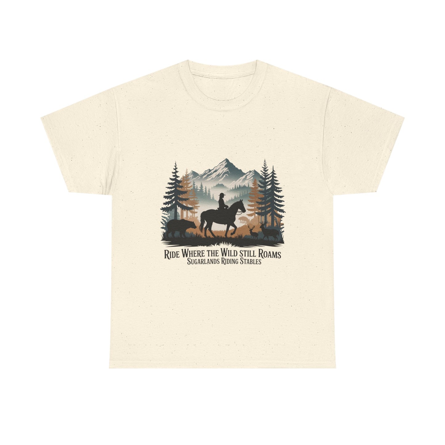 Ride Where the Wild Still Roams T-Shirt – Sugarlands Riding Stables Gatlinburg Tennessee Wildlife Tee