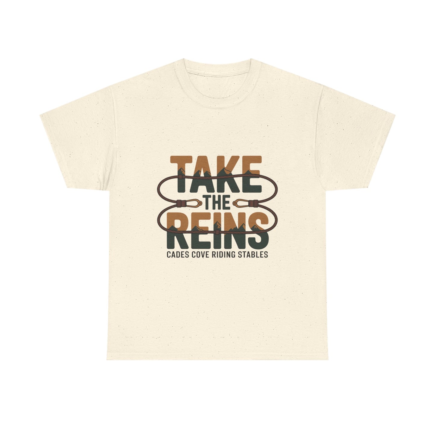 Take the Reins T-Shirt – Cades Cove Riding Stables Smoky Mountains Horseback Riding Tee