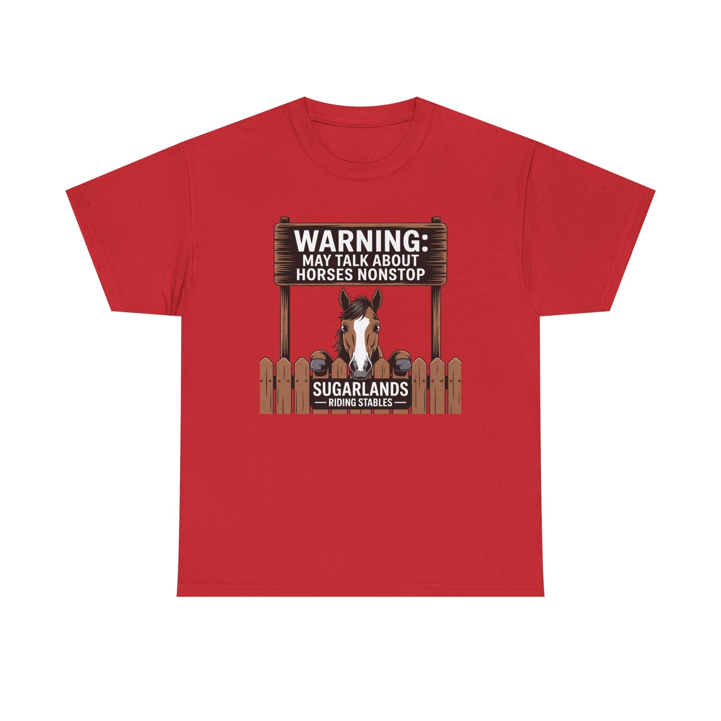 Horse Lover T‑Shirt — "Warning: May Talk About Horses Nonstop" Graphic Tee