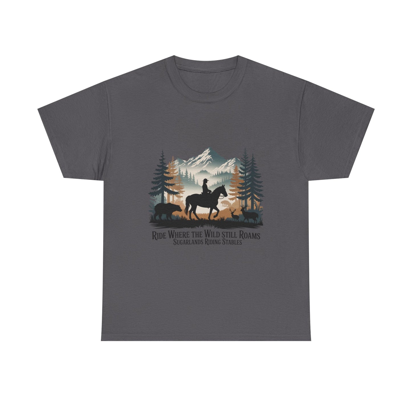 Ride Where the Wild Still Roams T-Shirt – Sugarlands Riding Stables Gatlinburg Tennessee Wildlife Tee