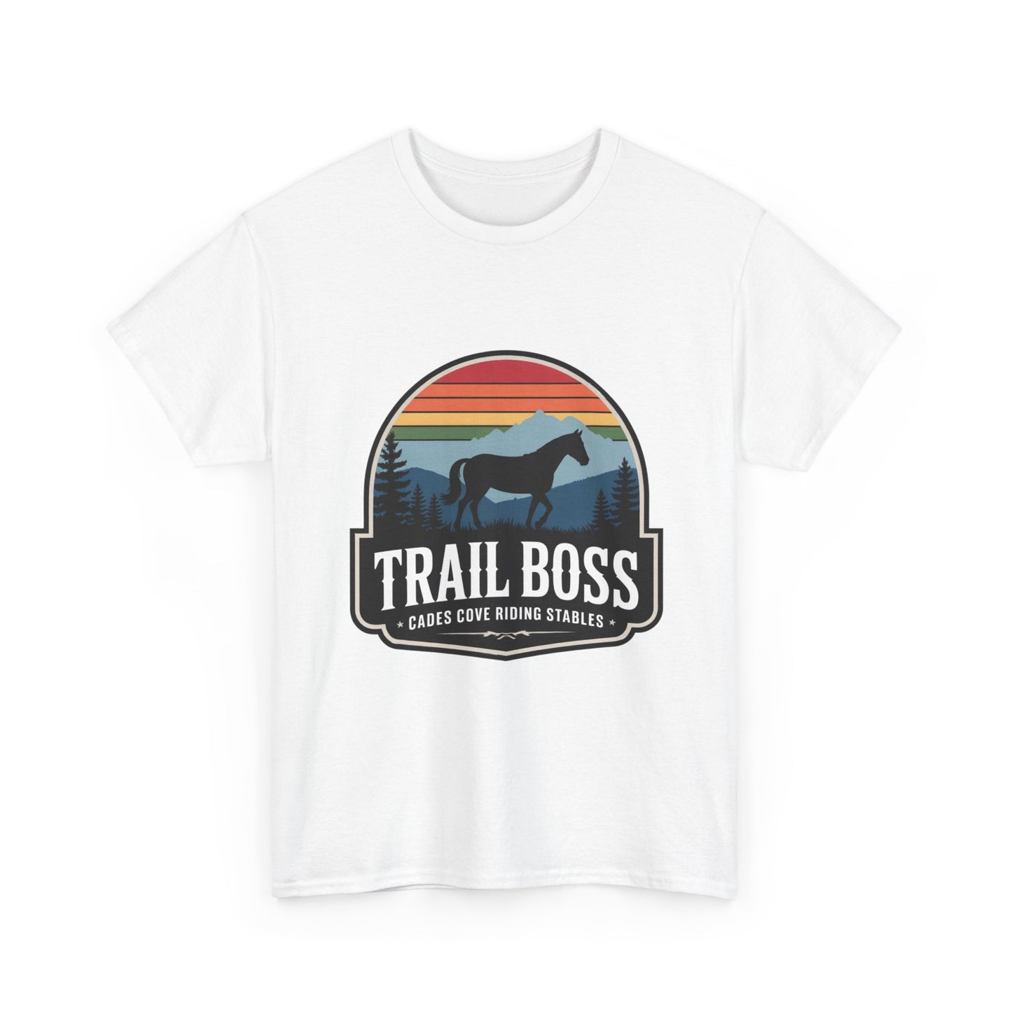 Trail Boss Cades Cove Riding Stables Shirt – Vintage Horseback Riding Smoky Mountains Tee