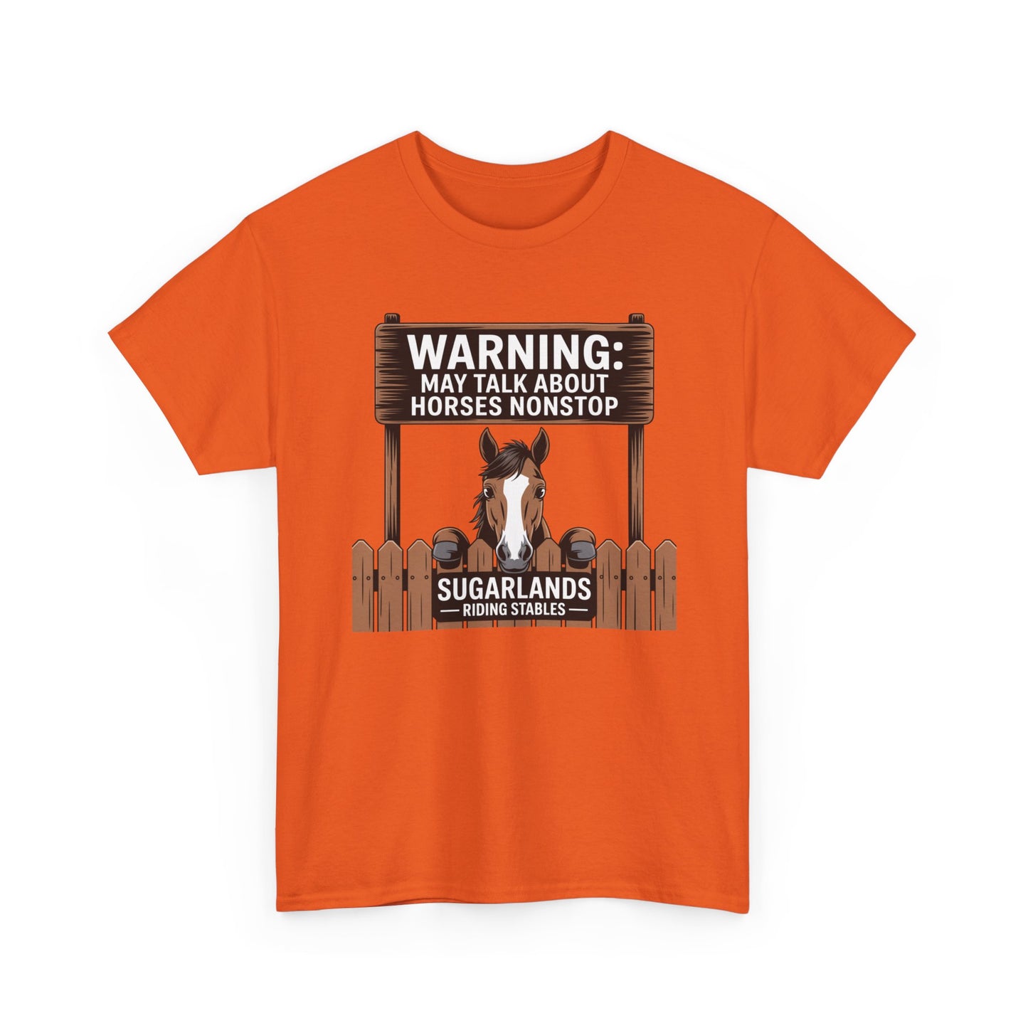 Horse Lover T‑Shirt — "Warning: May Talk About Horses Nonstop" Graphic Tee