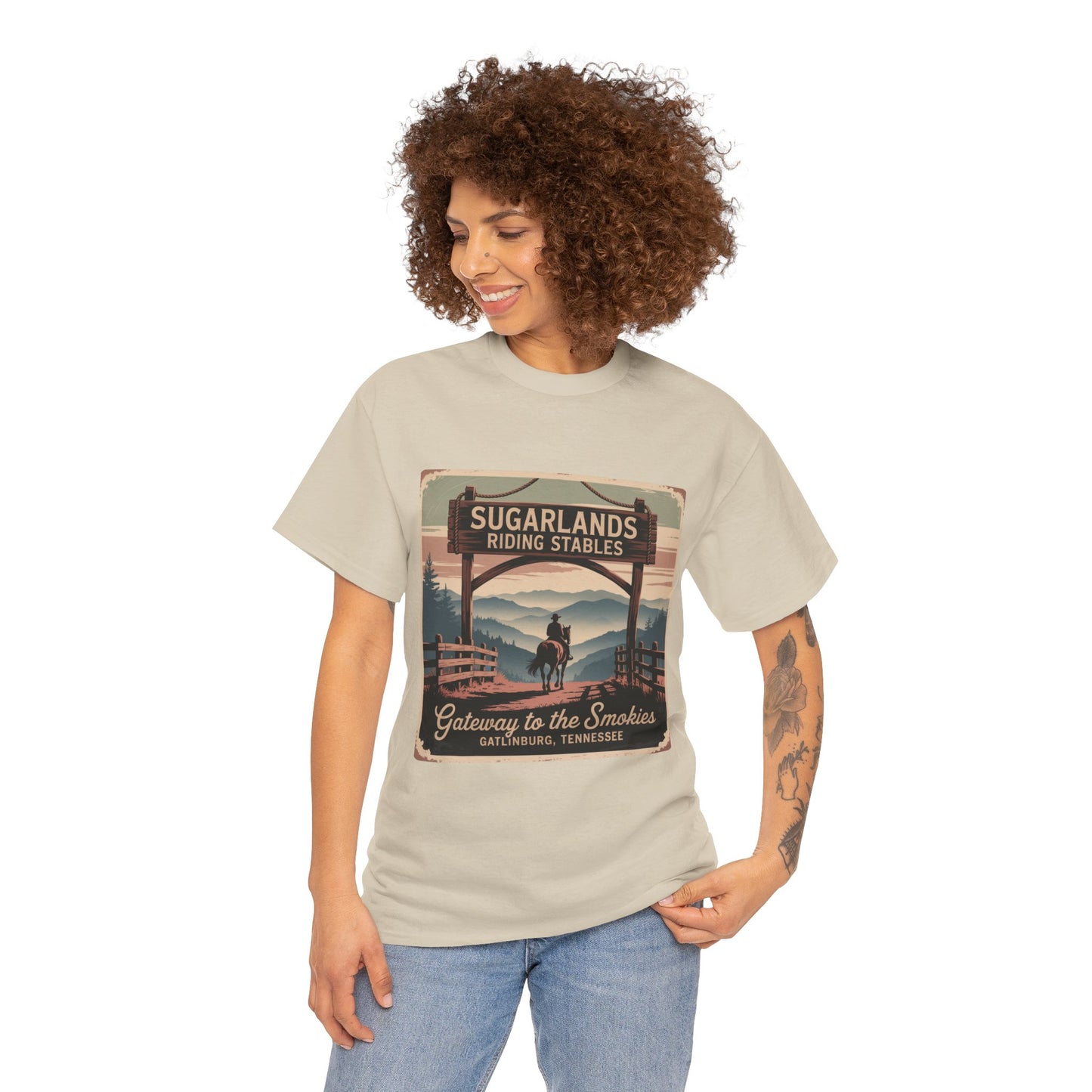 Sugarlands Riding Stables T-Shirt – Gateway to the Smokies Gatlinburg Tennessee Horseback Tee