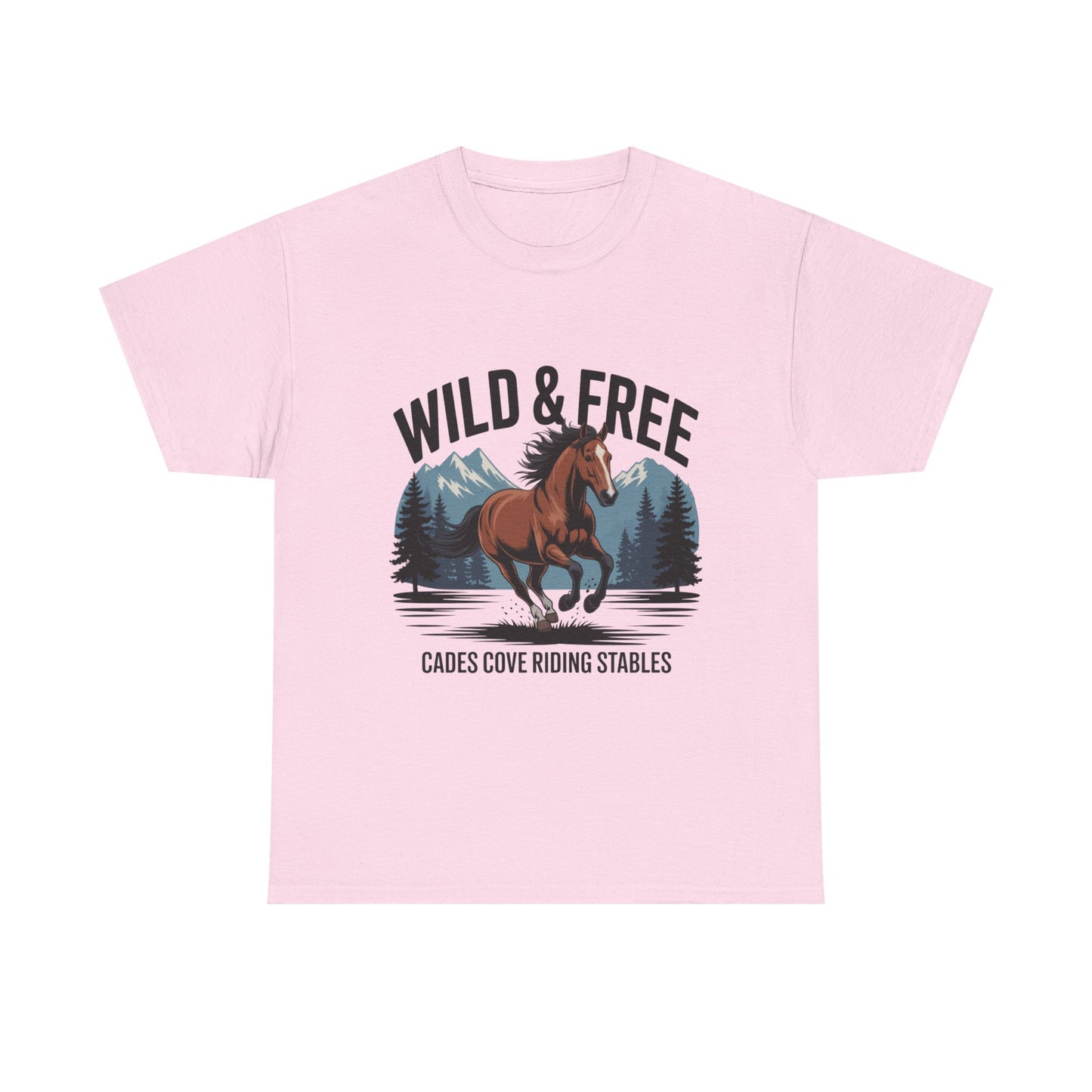 Wild & Free Cades Cove Riding Stables Shirt – Horse Lover Smoky Mountains Tee