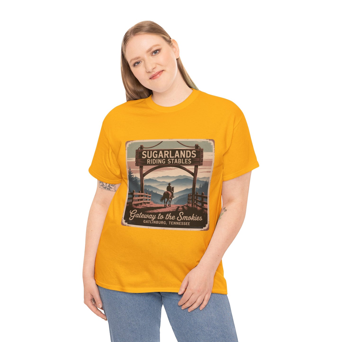 Gateway to the Smokies T-Shirt – Sugarlands Riding Stables Gatlinburg Tennessee Horseback Tee