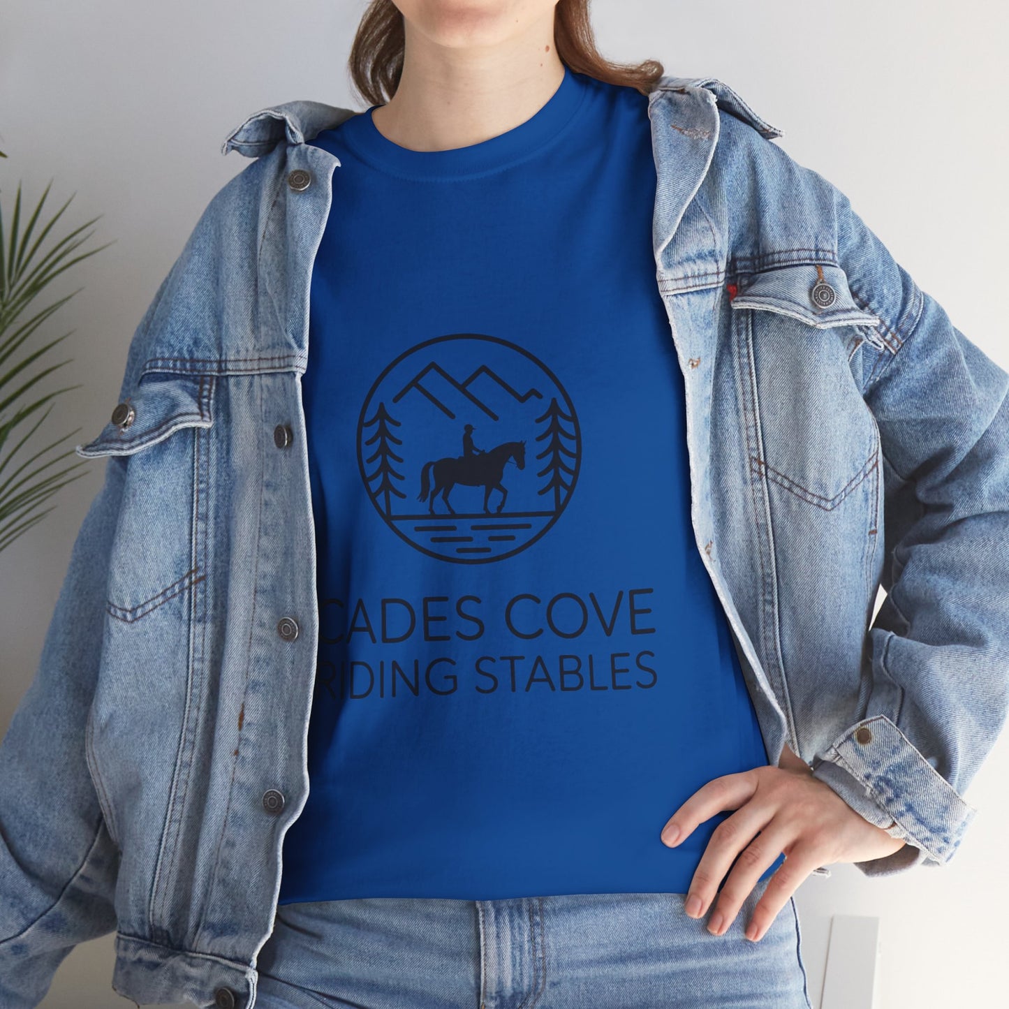Cades Cove Riding Stables Circle Emblem T-Shirt – Smoky Mountains Western Trail Ride Tee