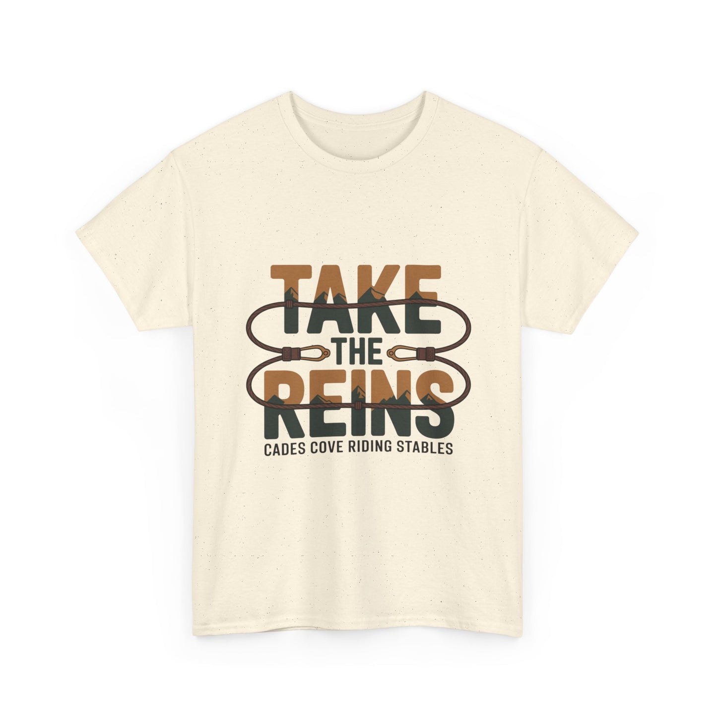 Take the Reins T-Shirt – Cades Cove Riding Stables Smoky Mountains Horseback Riding Tee