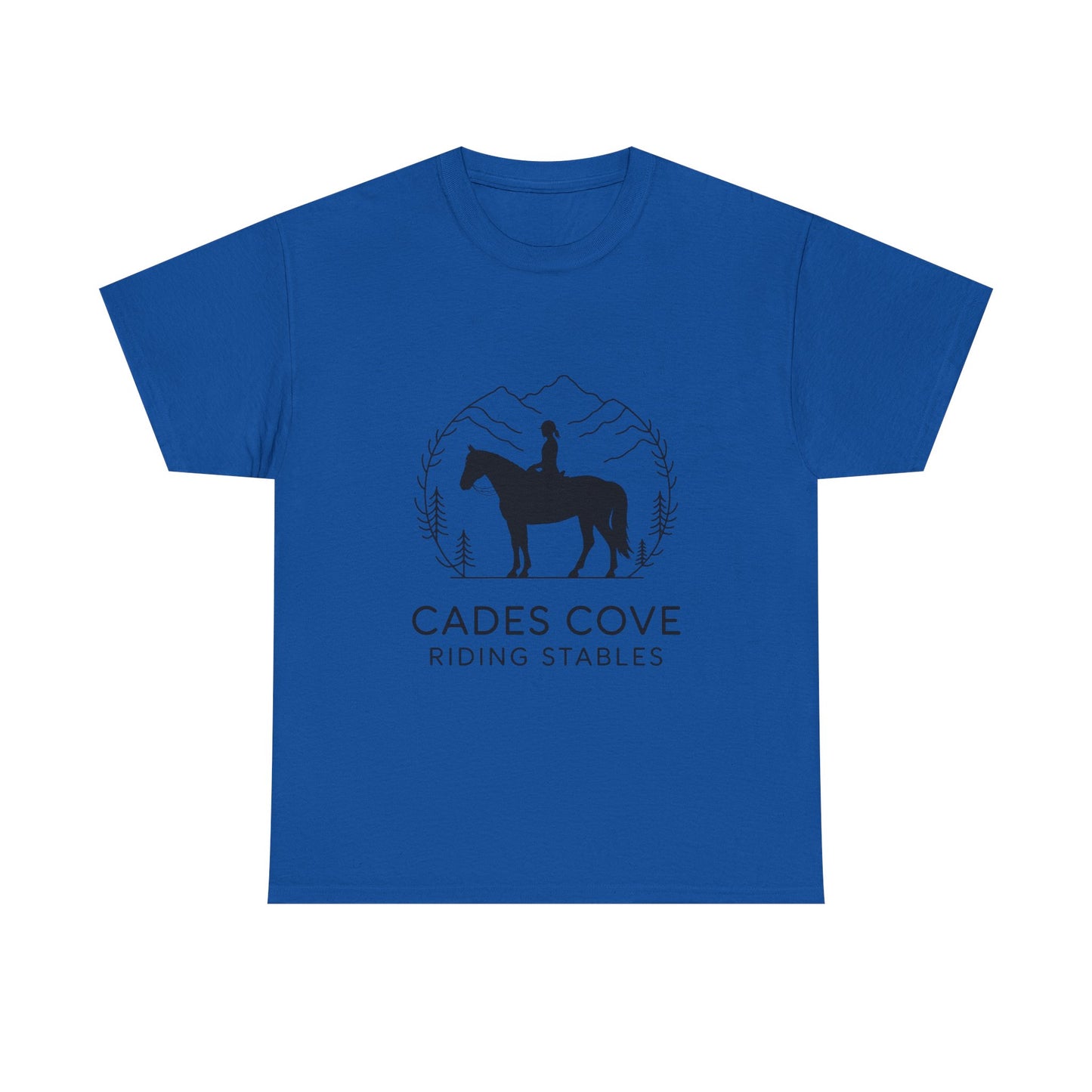 Cades Cove Riding Stables Minimalist T-Shirt – Smoky Mountains Horseback Silhouette Tee