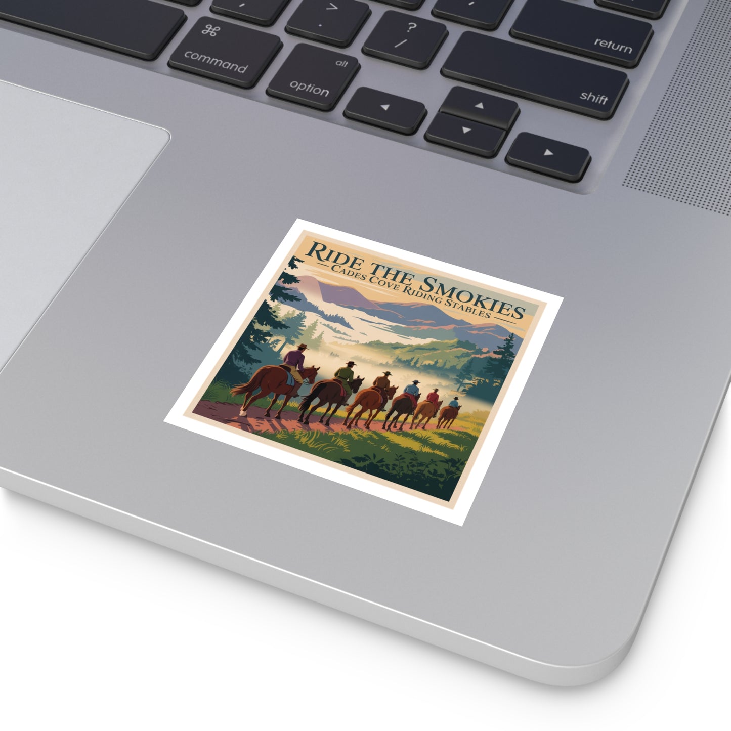 Ride the Smokies Sticker – Cades Cove Riding Stables Smoky Mountains Horseback Riding Decal