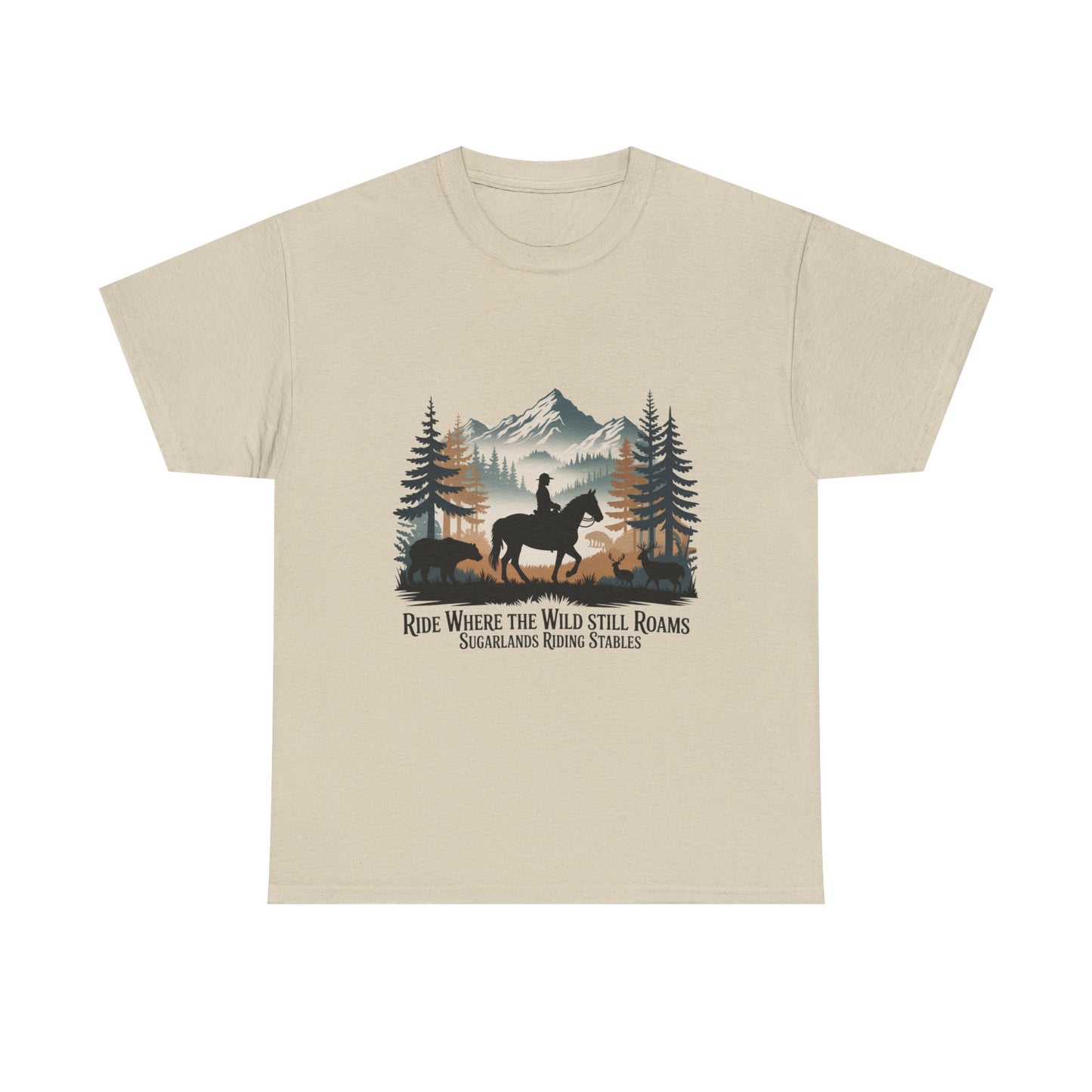 Ride Where the Wild Still Roams T-Shirt – Sugarlands Riding Stables Gatlinburg Tennessee Wildlife Tee